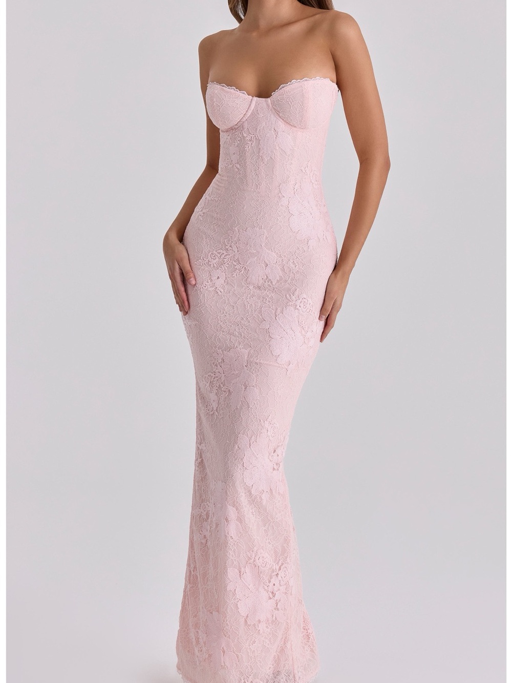 Huse of CB | Lucienne Lace Corset Strapless Gown & Bolero Size XS